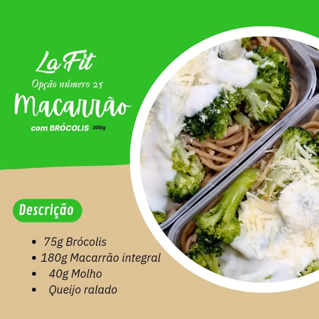 Macarrão com brócolis ao molho branco